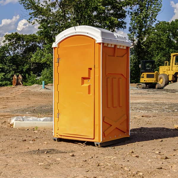 how often are the porta potties cleaned and serviced during a rental period in Edmeston